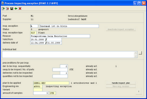 Processing inspection exception Processing inspection exception